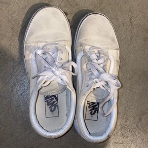 cream old skool vans